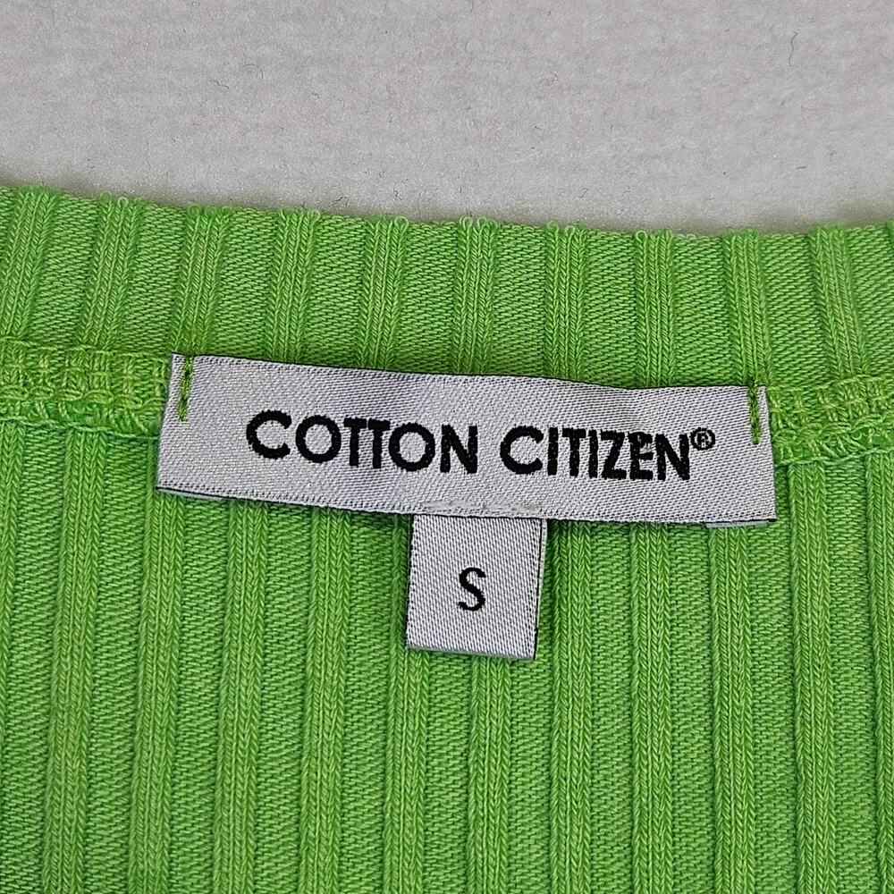 Cotton Citizen Ibiza Midi Dress S Lime Mix Ribbed Coastal Beachy Made in USA NEW - Picture 8 of 15